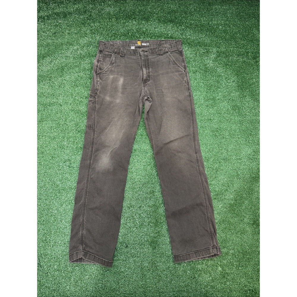 Carhartt Rugged Flex Relaxed Fit Work Pants Gray Men's 34x32‎